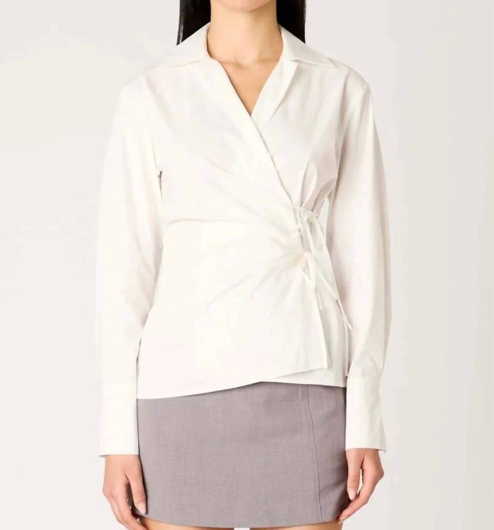 NEW NIA eliska long sleeve shirt in white